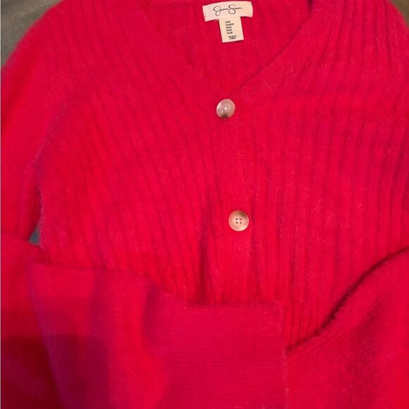 Jessica Simpson Bright Pink Cardigan Sweater - Picture 1 of 3
